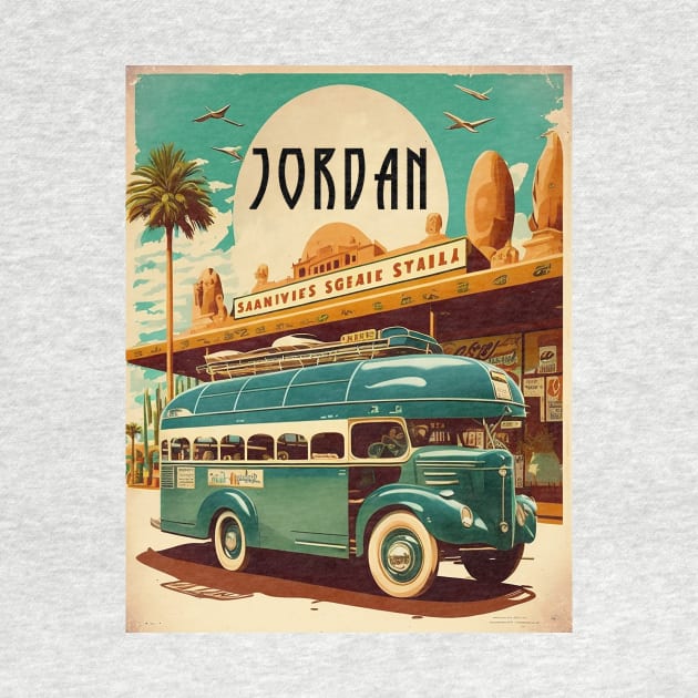 Jordan Vintage Travel Art Poster by OldTravelArt